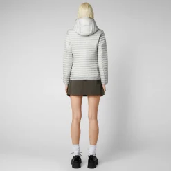 Femme Save The Duck Doudone à Capuche Alexa Gris Brouillag Pour Femme