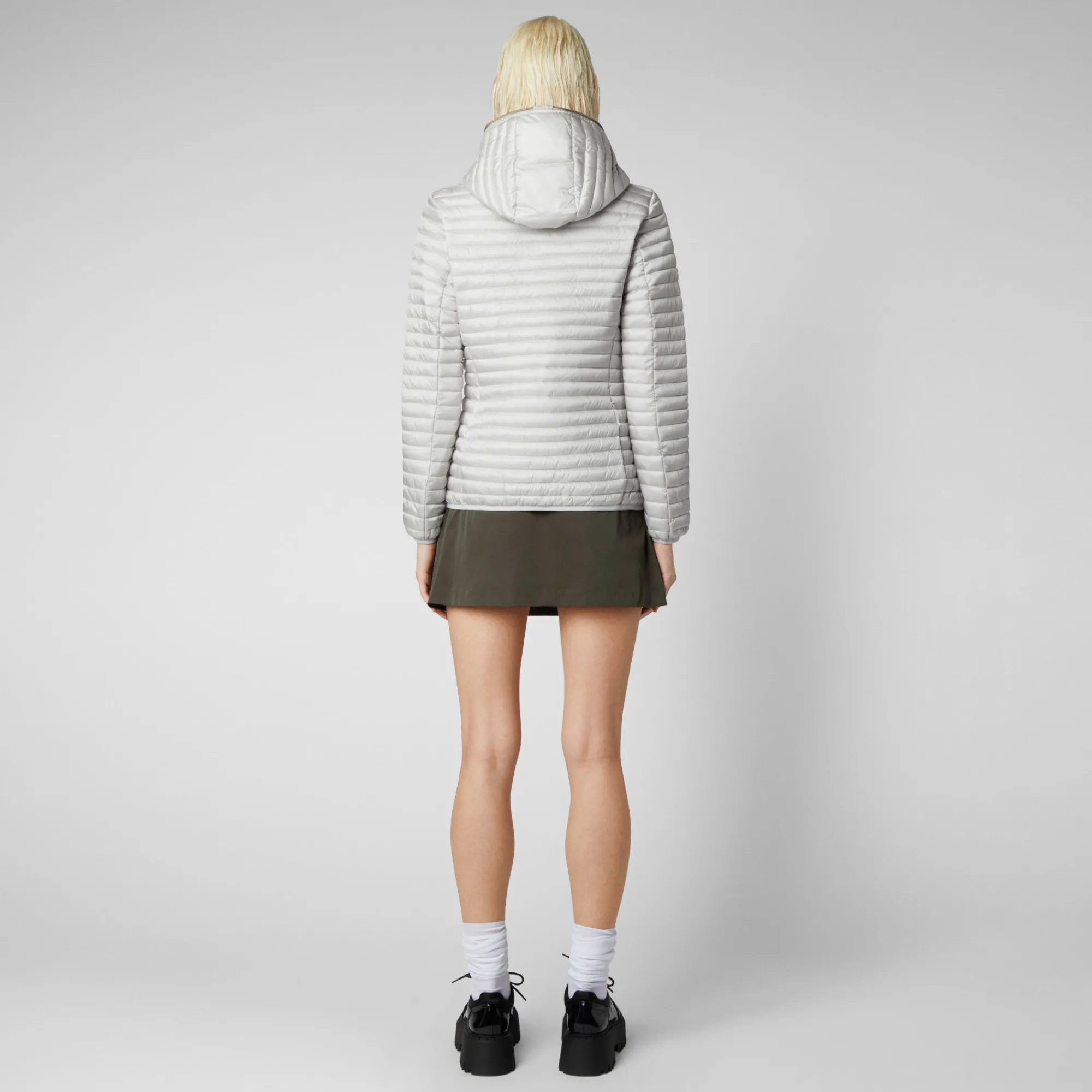 Femme Save The Duck Doudone à Capuche Alexa Gris Brouillag Pour Femme