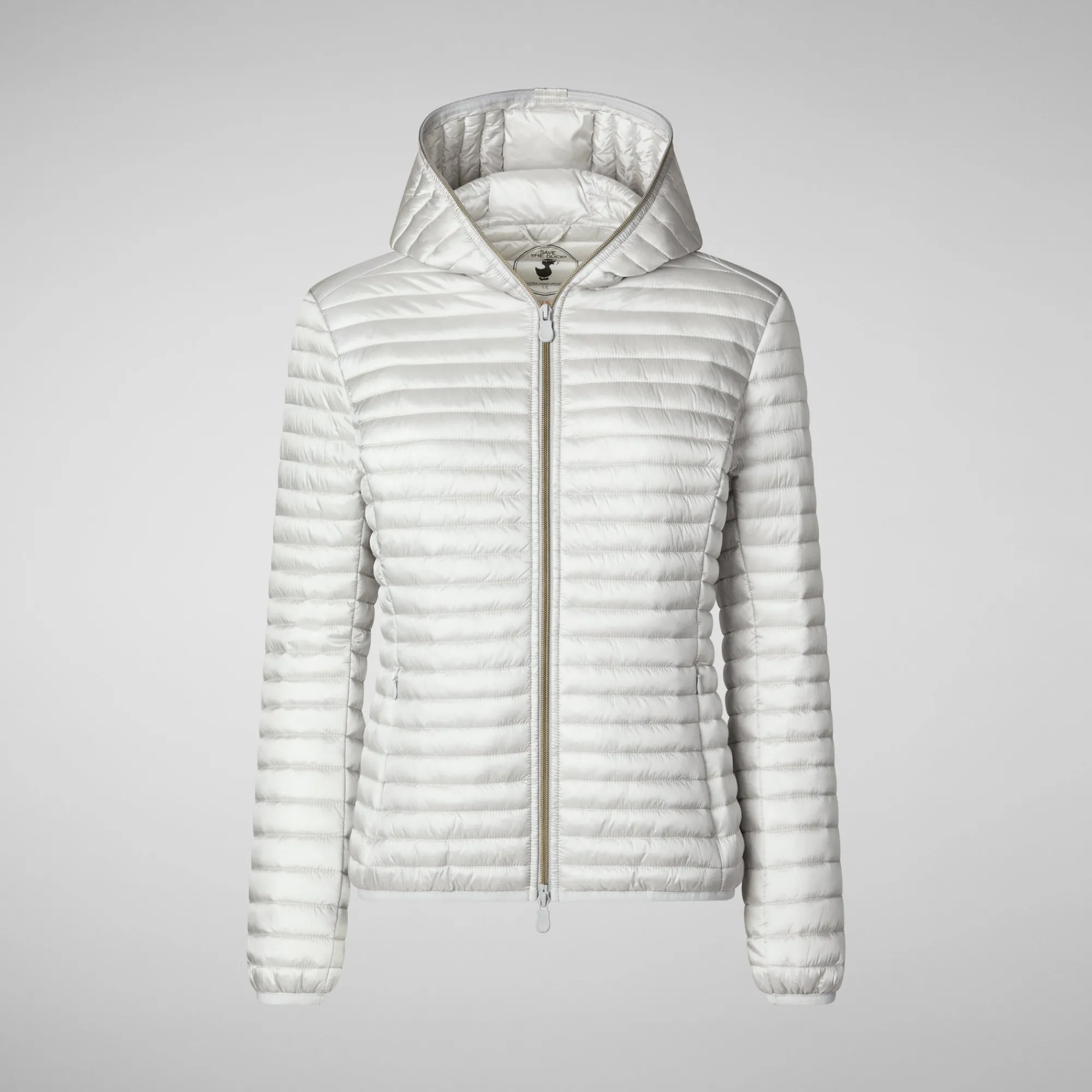 Femme Save The Duck Doudone à Capuche Alexa Gris Brouillag Pour Femme