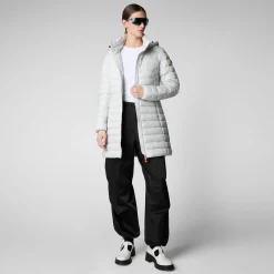 Femme Save The Duck Doudone à Capuche Carol Frozen Grey Pour Femme