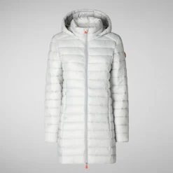 Femme Save The Duck Doudone à Capuche Carol Frozen Grey Pour Femme