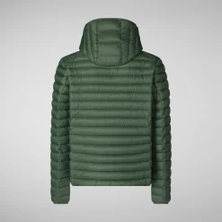 Homme Save The Duck Doudone à Capuche Donald Thyme Green Pour Homme