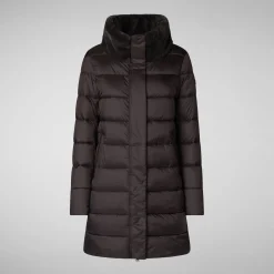Femme Save The Duck Doudone Dalea In Brown Black Pour Homme