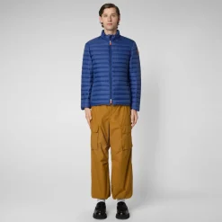 Homme Save The Duck Doudoune Alexander Animal-free Eclipse Bleu Pour Homme