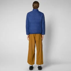 Homme Save The Duck Doudoune Alexander Animal-free Eclipse Bleu Pour Homme