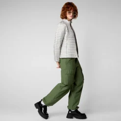 Femme Save The Duck Doudoune Andreina Animal-free Gris Brouillag Pour Femme