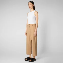 Femme Save The Duck Pantalon Gita Biscuit Beige Pour Femme