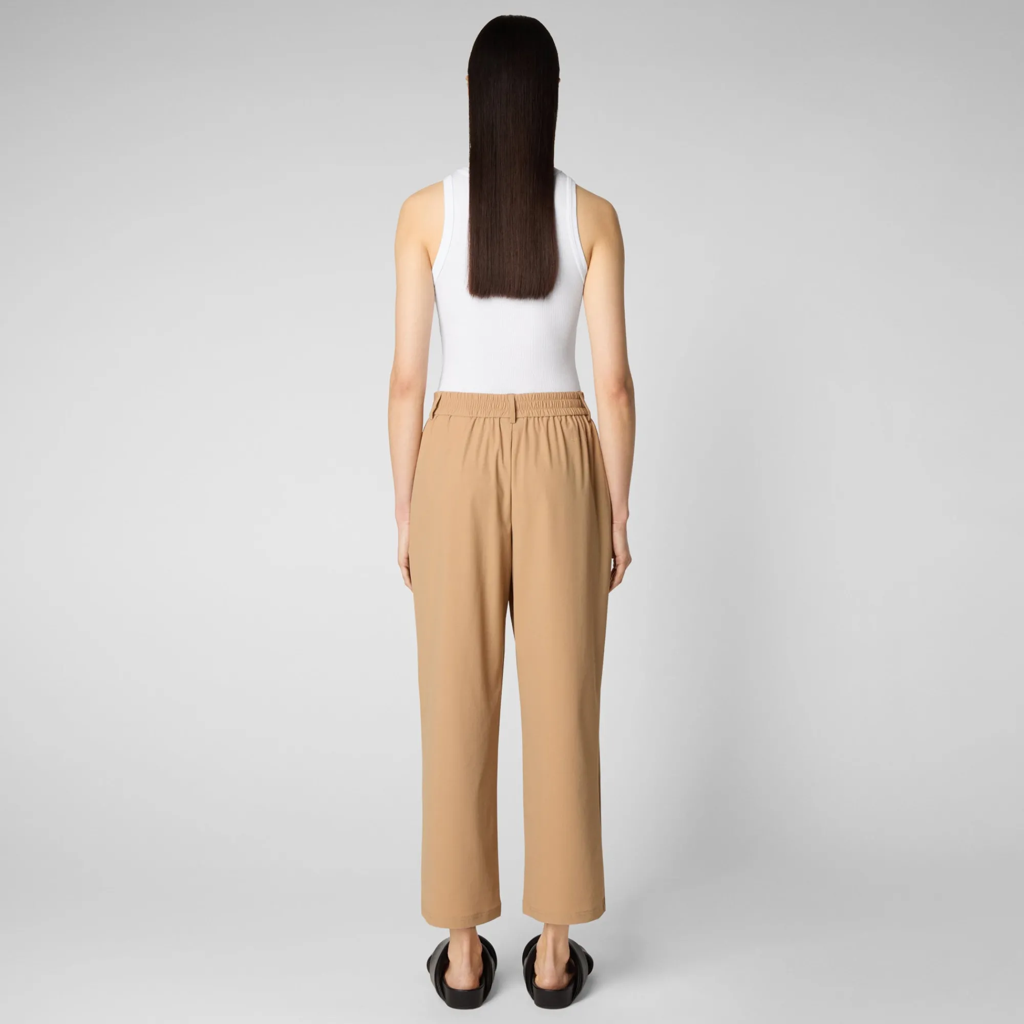 Femme Save The Duck Pantalon Gita Biscuit Beige Pour Femme