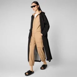 Femme Save The Duck Pantalon Gosy Biscuit Beige Pour Femme