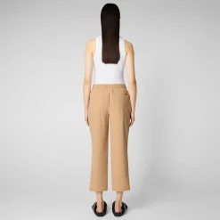 Femme Save The Duck Pantalon Milan Biscuit Beige Pour Femme