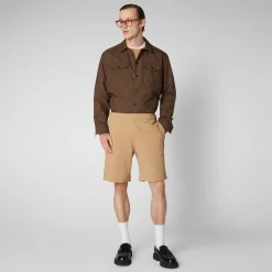 Homme Save The Duck Pantalon Rayun Biscuit Beige Pour Homme