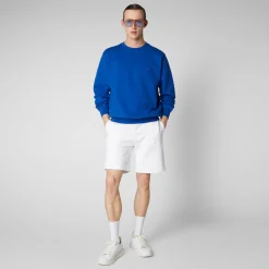 Homme Save The Duck Sweatshirt Silas Bleu Cybernétique Pour Homme