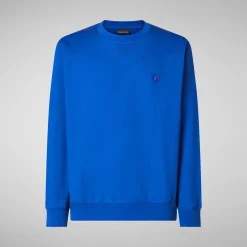 Homme Save The Duck Sweatshirt Silas Bleu Cybernétique Pour Homme