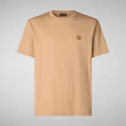 Homme Save The Duck T-shirt Adelmar Biscuit Beige Pour Homme