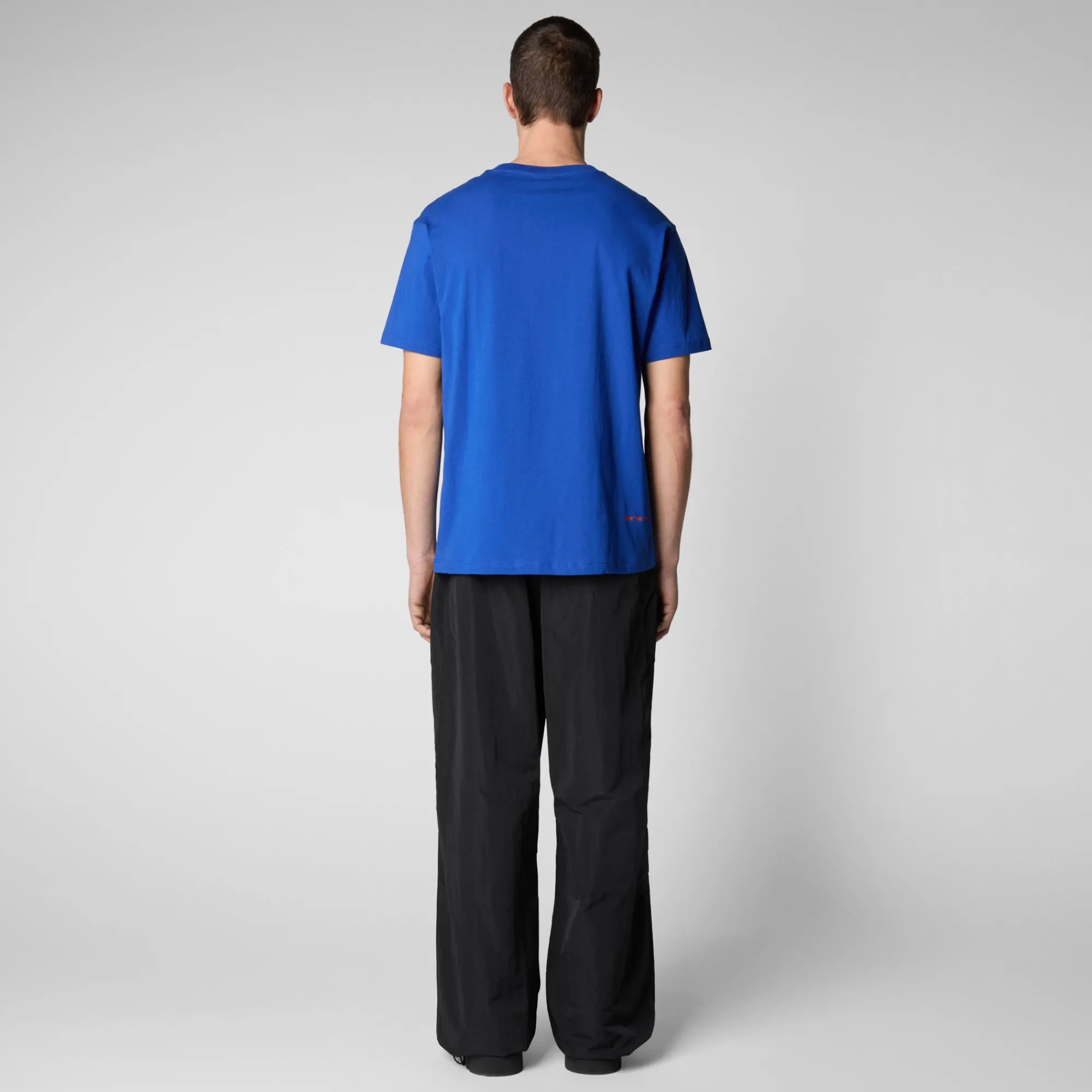 Homme Save The Duck T-shirt Adelmar Bleu Cybernétique Pour Homme