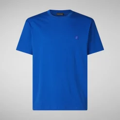 Homme Save The Duck T-shirt Adelmar Bleu Cybernétique Pour Homme