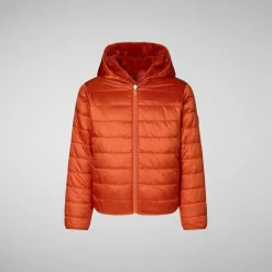Enfant Save The Duck Veste à Capuche Réversible Chloe Rouge érable Pour Fille