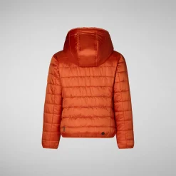 Enfant Save The Duck Veste à Capuche Réversible Chloe Rouge érable Pour Fille
