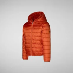 Enfant Save The Duck Veste à Capuche Réversible Chloe Rouge érable Pour Fille