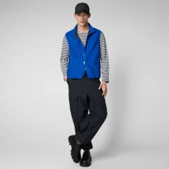 Homme Save The Duck Veste Sans Manches Mars Bleu Cybernétique Pour Homme
